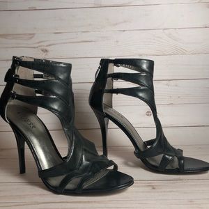 Black Strappy Guess heels size 9